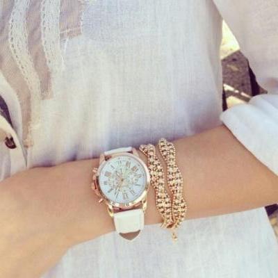leather watch, bracelet watch, vintage watch, retro watch, woman watch, lady watch, girl watch, unisex watch, AP00014