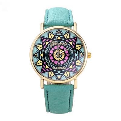 compass watch, mint leather watch, leather watch, bracelet watch, vintage watch, retro watch, woman watch, lady watch, girl watch, unisex watch, AP00059