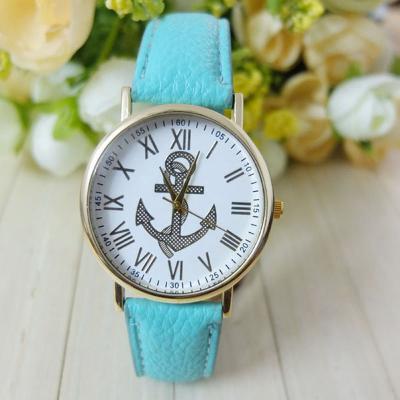 Anchor watch, anchor leather watch, leather watch, bracelet watch, vintage watch, retro watch, woman watch, lady watch, girl watch, unisex watch, AP00207