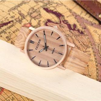 Wood pattern leather watch, Style wood pattern watch, leather watch, bracelet watch, vintage watch, retro watch, woman watch, lady watch, girl watch, unisex watch, AP00433
