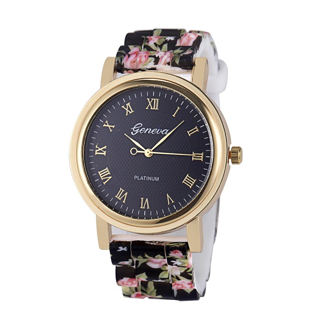 flower watch, floral watch, bracelet watch, vintage watch, retro watch, woman watch, lady watch, girl watch, unisex watch, AP00417