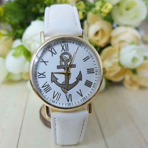 Anchor watch, anchor leather watch, leather watch, bracelet watch, vintage watch, retro watch, woman watch, lady watch, girl watch, unisex watch, AP00205
