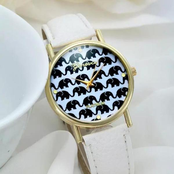 Elephant watch, elephant leather watch, leather watch, bracelet watch, vintage watch, retro watch, woman watch, lady watch, girl watch, unisex watch, AP00209