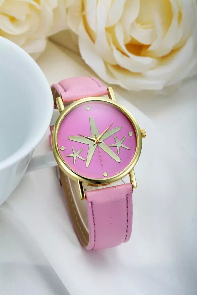 Star Watch, Star Leather Watch, Leather Watch, Bracelet Watch, Vintage ...